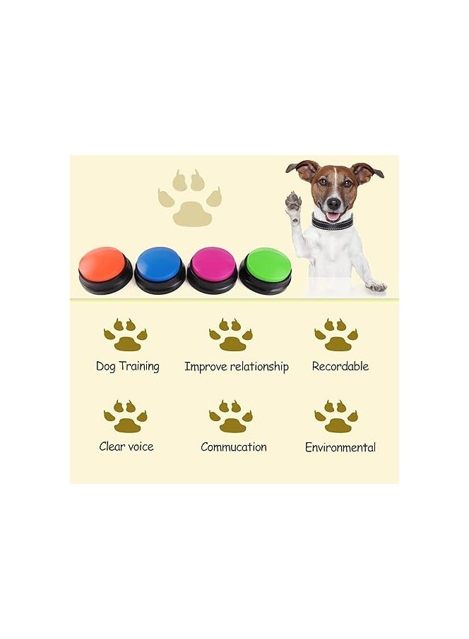 زر تسجيل الصوت، أزرار الكلاب للتواصل، جرس تدريب الحيوانات الأليفة، تسجيل وتشغيل لمدة 30 ثانية، هدية مضحكة للدراسة أو المكتب أو المنزل (واحد عشوائي) - Image 4