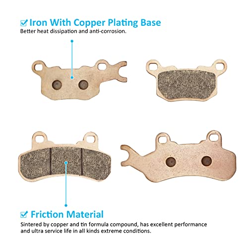 JAVIK Front Rear Brake Pads Sintered for Can-Am Defender HD7/HD8/HD9/HD10 2016-2022 - Image 3