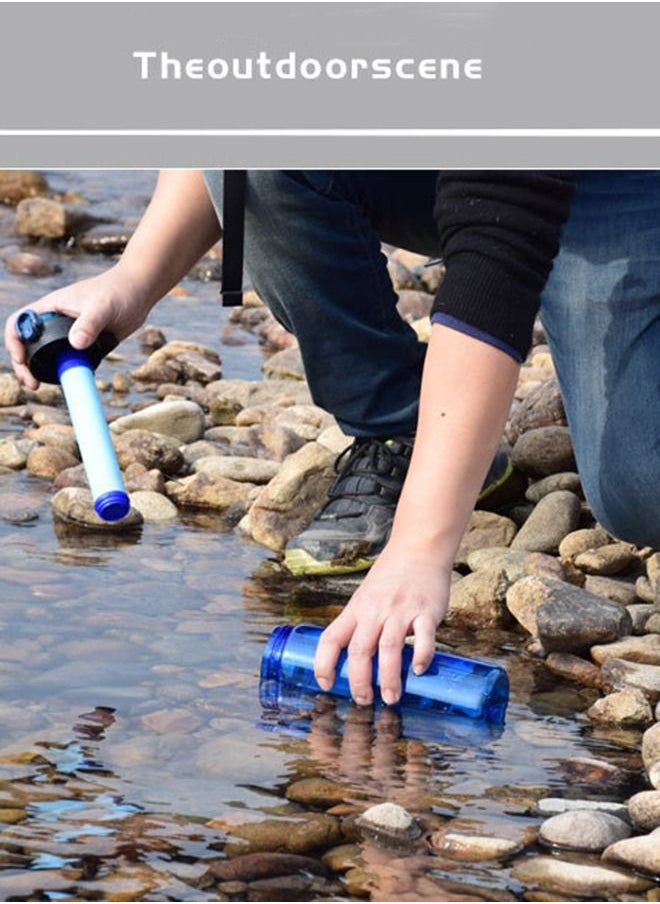 Taiahiro - Water Filter Bottle with 2-Stage Integrated Filter Straw for Hiking, Backpacking and Travel - Image 1