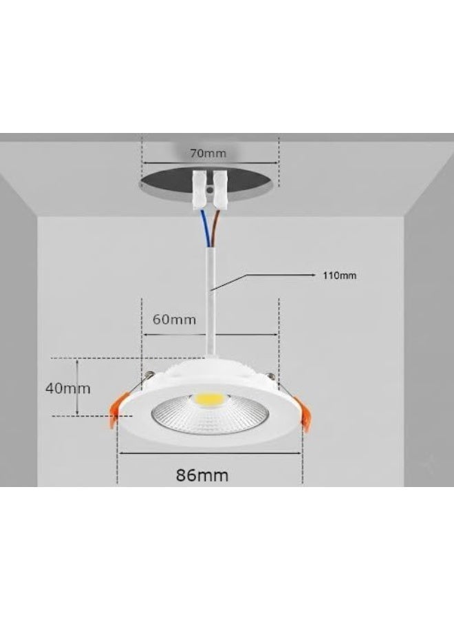 MAX 10 Pack 7W LED Downlight Ceiling 220-240V, Ultra Slim Recessed Ceiling Lights, Warm White 3000K Spot Lights for Home, Non Dimmable - Image 3