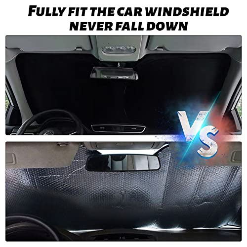 Moricere Upgrade Windshield Sun Shade for Ford F150 2015-2020, Foldable Windshield Sun Visor Blocks UV Rays - Image 3