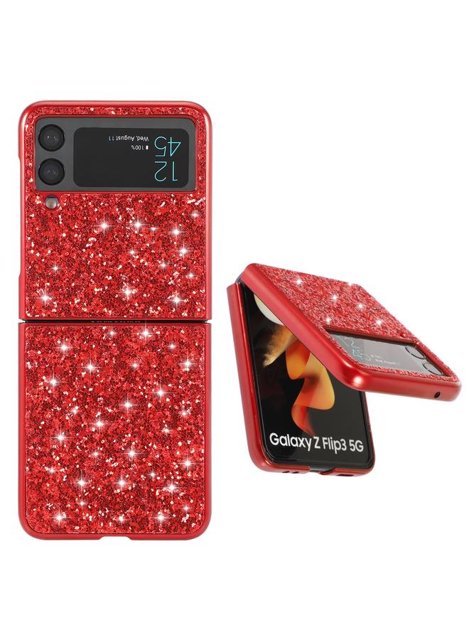 اس-توب جراب لهاتف Samsung Galaxy Z Flip3 5G، جراب واقٍ من مادة TPU المقاومة للصدمات، لامع ومسحوق - Image 3