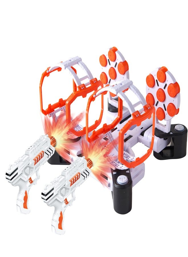 Dimple Shooting Games - Shooting Target Game, Nerf Compatible Rotating Spinning Targets for Shooting with 2 Foam Blaster Toy Guns, 14 Targets, 24 Soft Foam Darts, and 2 Dart Holders - Image 2