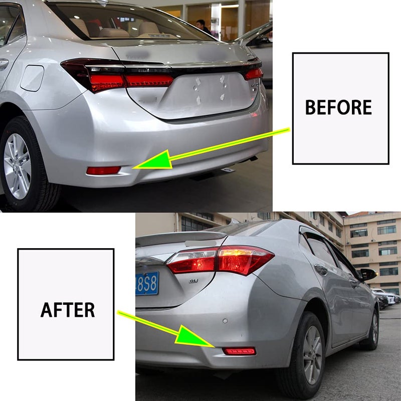 عاكس خلفي LED أحمر لمصباح خلفي لتويوتا كورولا ولكزس إي إس 2014-2018 - Image 4