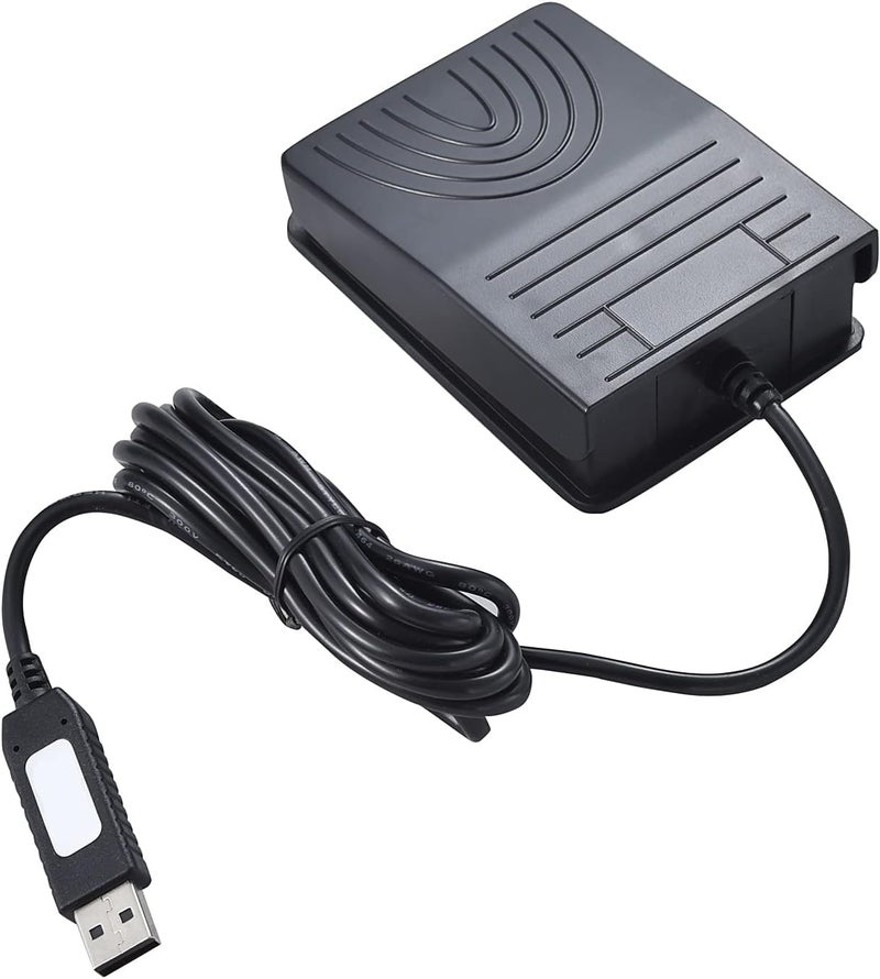 كاست ويف مفتاح دواسة USB، مفتاح قدمي لألعاب الفيديو والكمبيوتر بدون استخدام اليدين، يتحكم ببرنامج واحد بواسطة زر واحد، يدعم فأرة الكمبيوتر ولوحة المفاتيح، ويتوافق مع معايير HID، مزود بكابل طوله 2 متر، مناسب للتسجيل الصوتي، والتحدث عند الضغط، والتكبير، والبث المباشر، والألعاب (اللون أسود). - Image 4