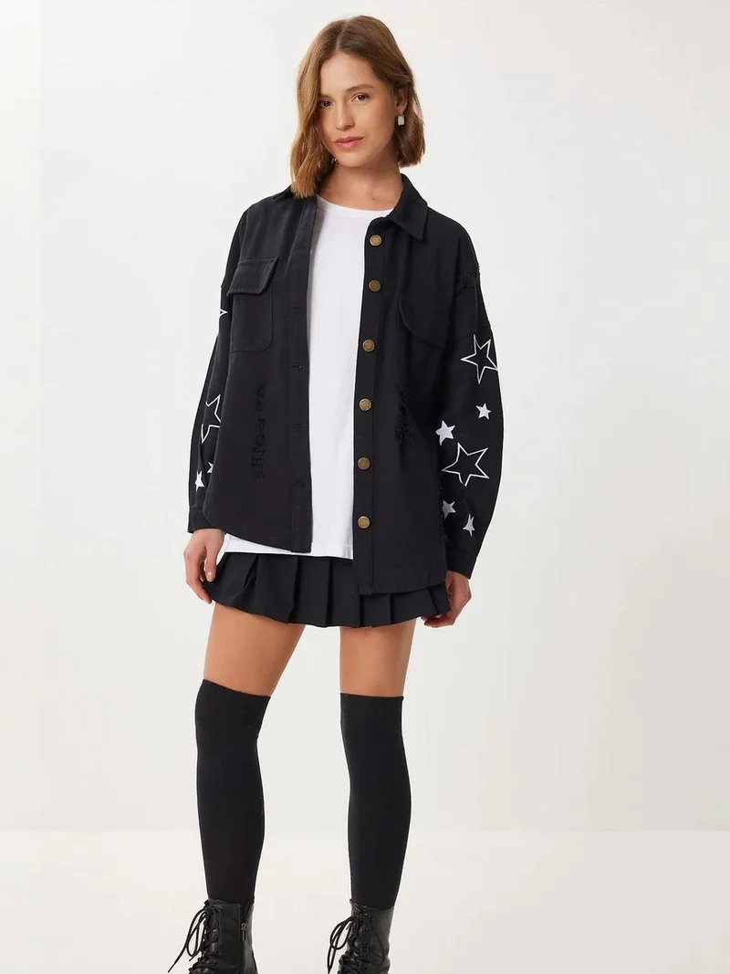 Lovely Istanbul ISTANBUL Oversized Embroidered Cotton Jacket