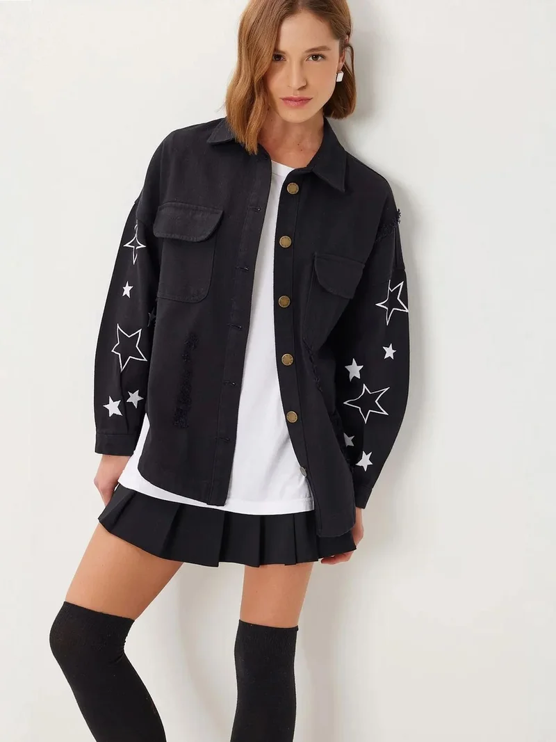 Lovely Istanbul ISTANBUL Oversized Embroidered Cotton Jacket