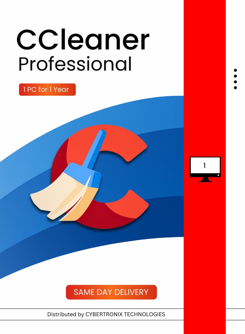 CCleaner Professional | 1 PC for 1 Year | Digital License | SAME DAY DELIVERY
