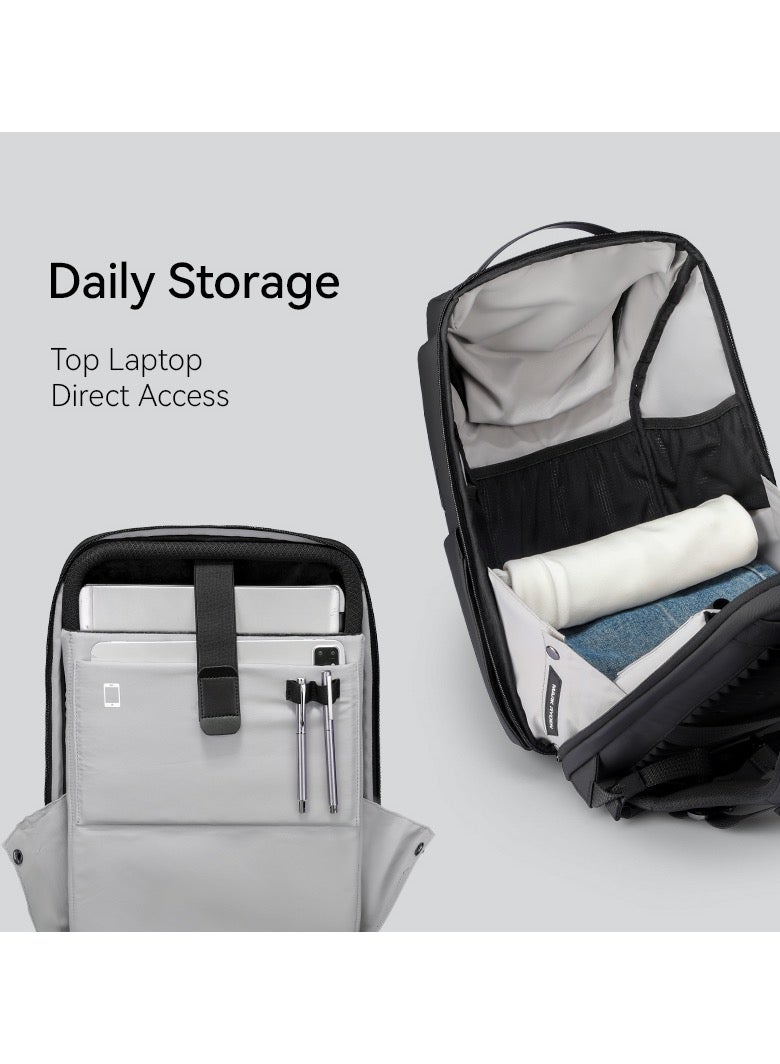 Mark Ryden MR-9730 Black Laptop Backpack for Men – Fits 15.6-17.3 Inch, USB Charging Port, Anti-Theft RFID, Water-Resistant Oxford Travel Bag – FUTURE Series - Image 4