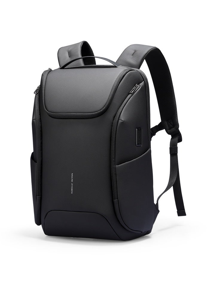 Mark Ryden MR-9730 Black Laptop Backpack for Men – Fits 15.6-17.3 Inch, USB Charging Port, Anti-Theft RFID, Water-Resistant Oxford Travel Bag – FUTURE Series - Image 1