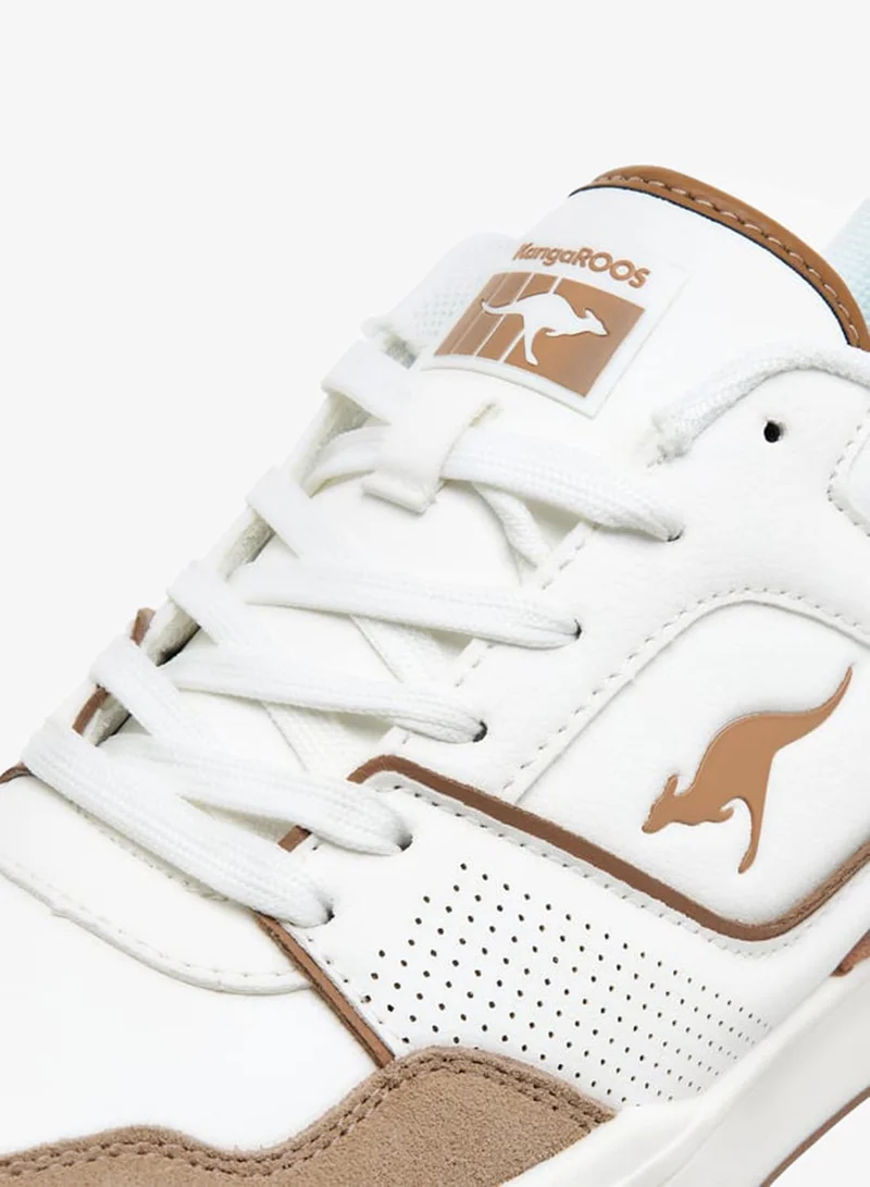 kangaROOS BEIGE Women's Panelled Lace-Up Sports Shoes for Women | Best Price UAE