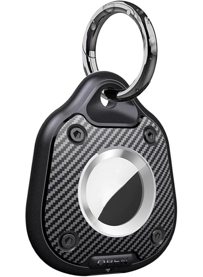 جهاز تتبع هوائي أسود، جهاز تتبع هوائي محمول، حافظة مقاومة للماء لجهاز التتبع الهوائي، جهاز تتبع هوائي لتتبع الحيوانات الأليفة، حافظة صلبة من مادة TPU لحماية كاملة للجسم، مناسبة للمفاتيح والأمتعة وحقائب الظهر وأطواق الحيوانات الأليفة (قطعة واحدة سوداء) - Image 1