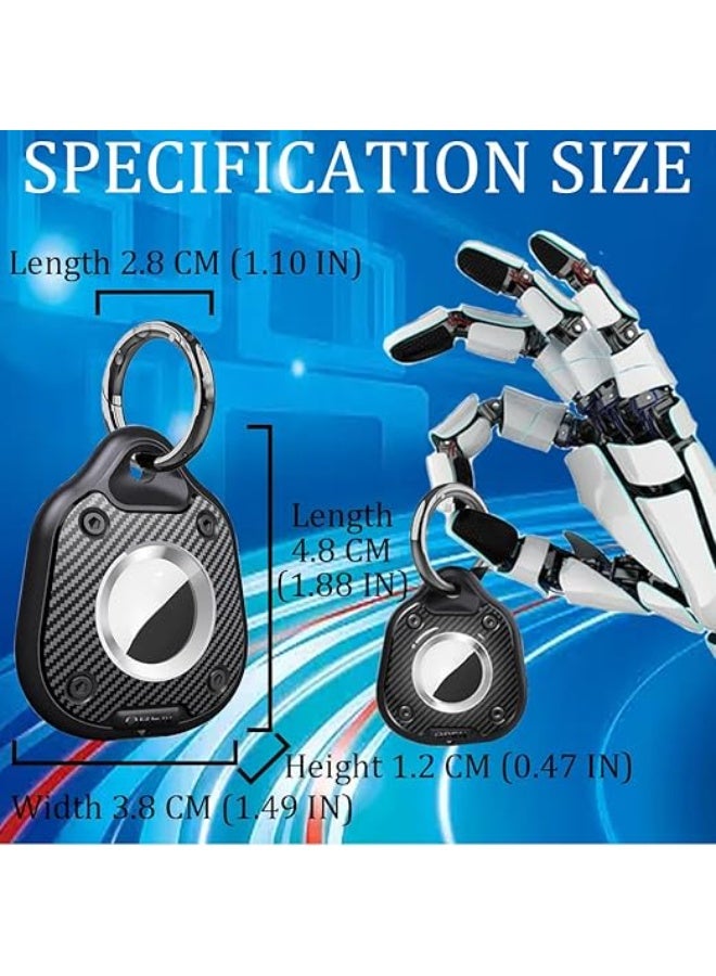 جهاز تتبع هوائي أسود، جهاز تتبع هوائي محمول، حافظة مقاومة للماء لجهاز التتبع الهوائي، جهاز تتبع هوائي لتتبع الحيوانات الأليفة، حافظة صلبة من مادة TPU لحماية كاملة للجسم، مناسبة للمفاتيح والأمتعة وحقائب الظهر وأطواق الحيوانات الأليفة (قطعة واحدة سوداء) - Image 2