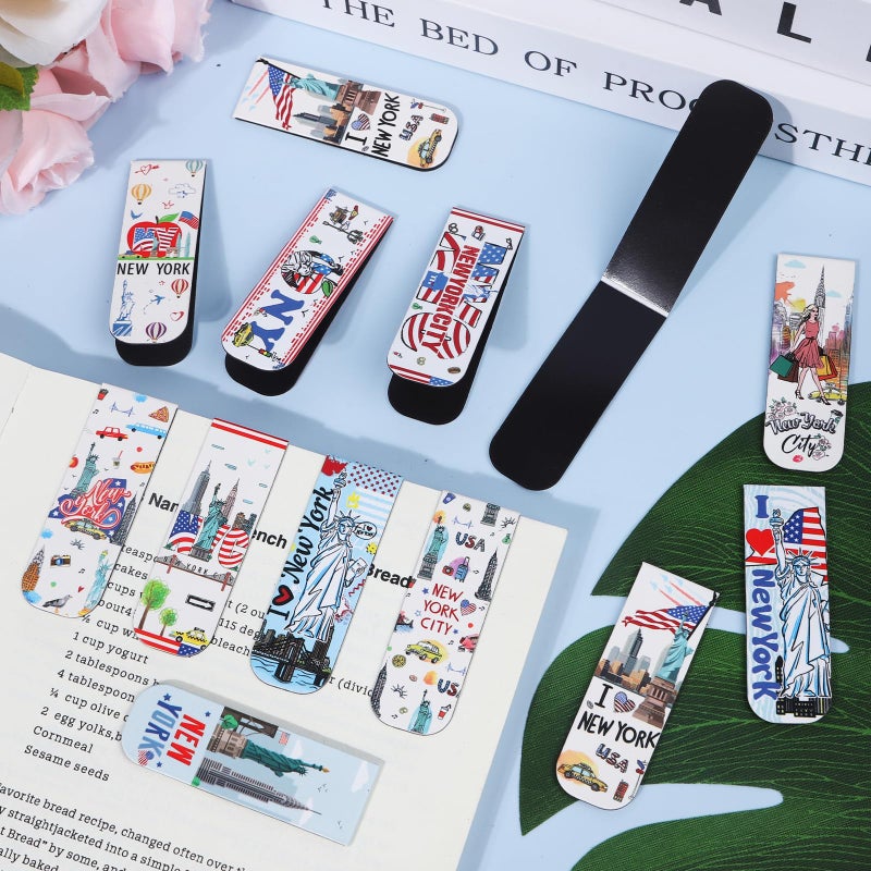 Wxiben New York Magnetic Bookmark Gifts - Wxiben 48PCS City Travel Magnetic Bookmarks NYC Book Marks Magnets USA City Page Marker Clip for Women Book Lovers Traveler Students Teacher New York Souvenirs Gift - Image 4