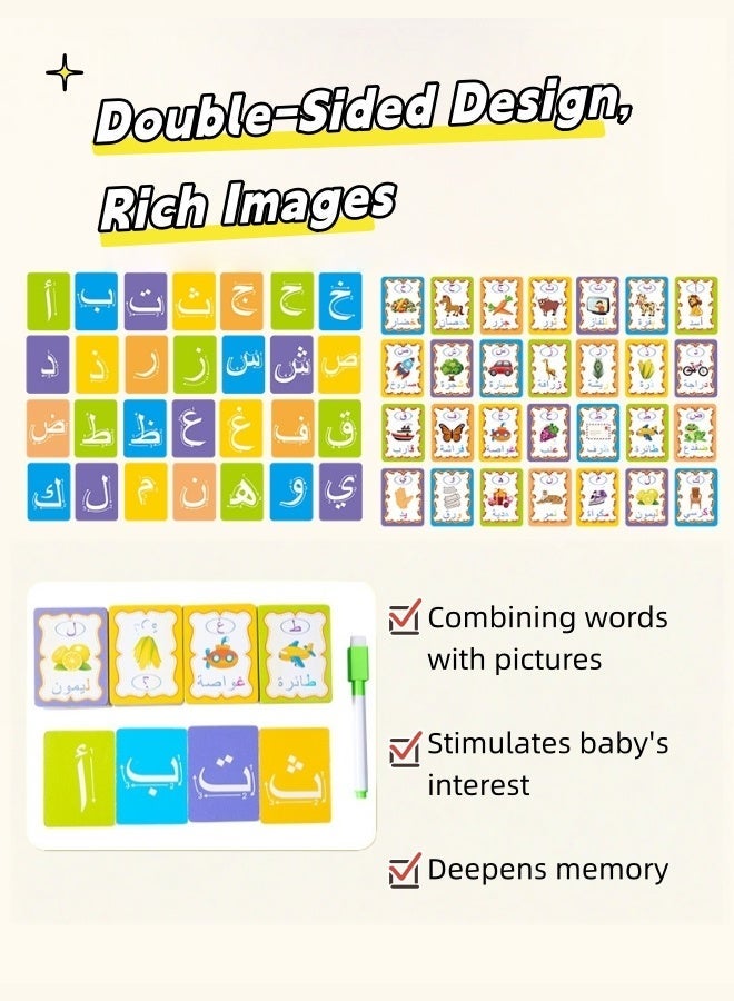 سعودي سيليكت لعبة خشبية لتعليم الحروف العربية والكلمات | لعبة تعليمية للأطفال في مرحلة الطفولة المبكرة - Image 3