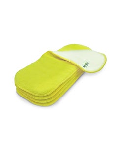 Microfiber 4 Layer Baby Pocket Diaper Inserts Pack Of 4 Large Size Yellow Age 4 30 Months Washable Reusable Ultra Absorbent Super Soft & Comfortable For Babies.