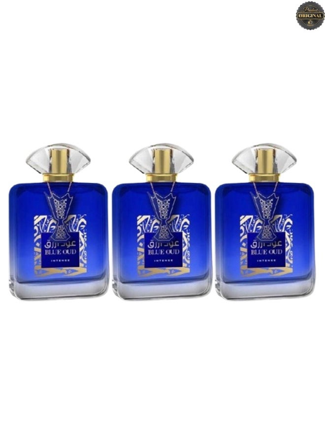 luxury 3 Pieces Blue Oud Intense Perfume 100ML  - Image 1