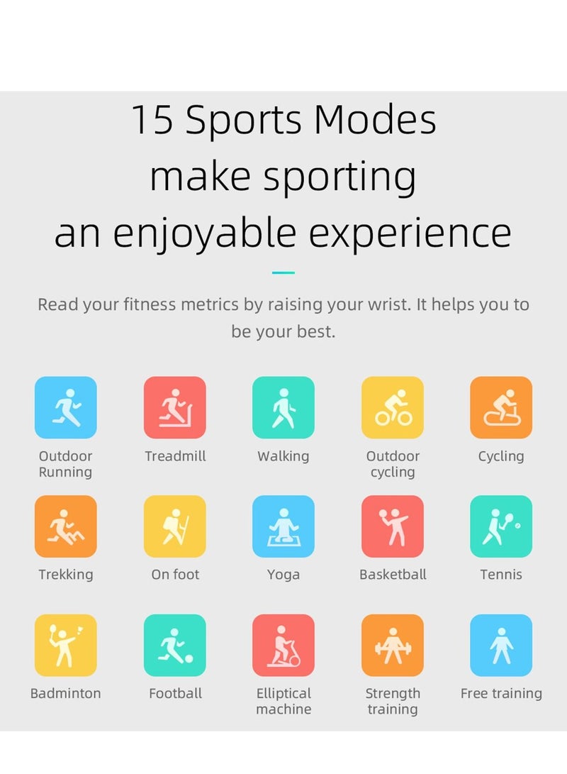 ميبرو ساعة ذكية لايت 1.3 انش امو ال اي دي مع متعقب اللياقة البدنية - Image 5