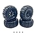 ZRRC Glued 63 Height Larger 110 RC Monster Truck Tires Wheels Set 12mm Hex 28 RC Tires for Traxxas Rustler Hoss Stampede 2WD 4x4 VXL Redcat Volcano EPX Blackout XTE - Image 2