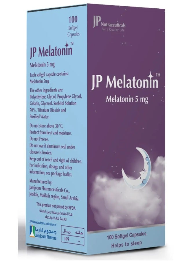 JP Nutraceuticals JP MELATONIN 5 MG 60 CAPSULES 