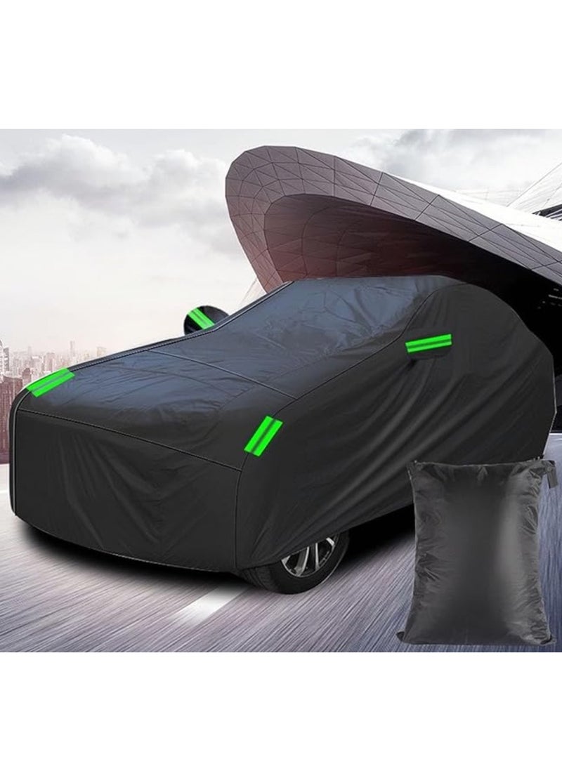 Generic Car Cover Sunscreen UV Protection, Waterproof Car Cover All Weather Snowproof UV Protection Windproof Outdoor Full car Cover, Universal Fit for Sedan (Fit Sedan Length 400-580CM, Black) - Image 2