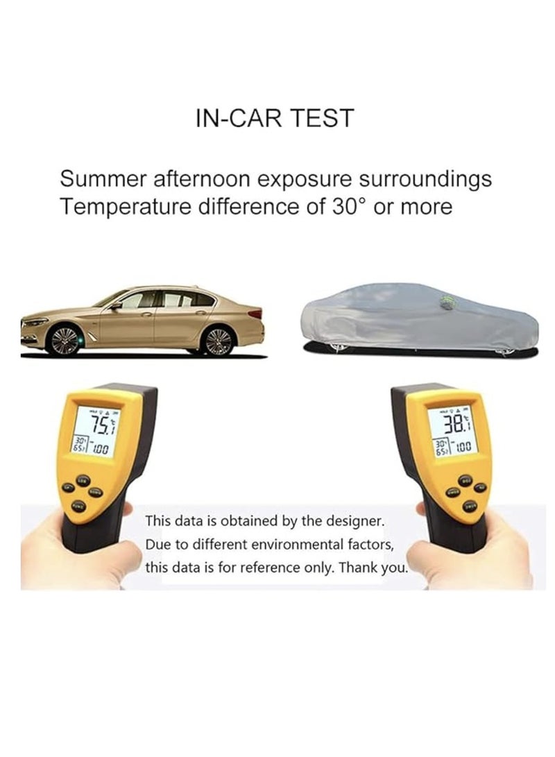 Generic Car Cover Sunscreen UV Protection, Waterproof Car Cover All Weather Snowproof UV Protection Windproof Outdoor Full car Cover, Universal Fit for Sedan (Fit Sedan Length 400-580CM, Black) - Image 5