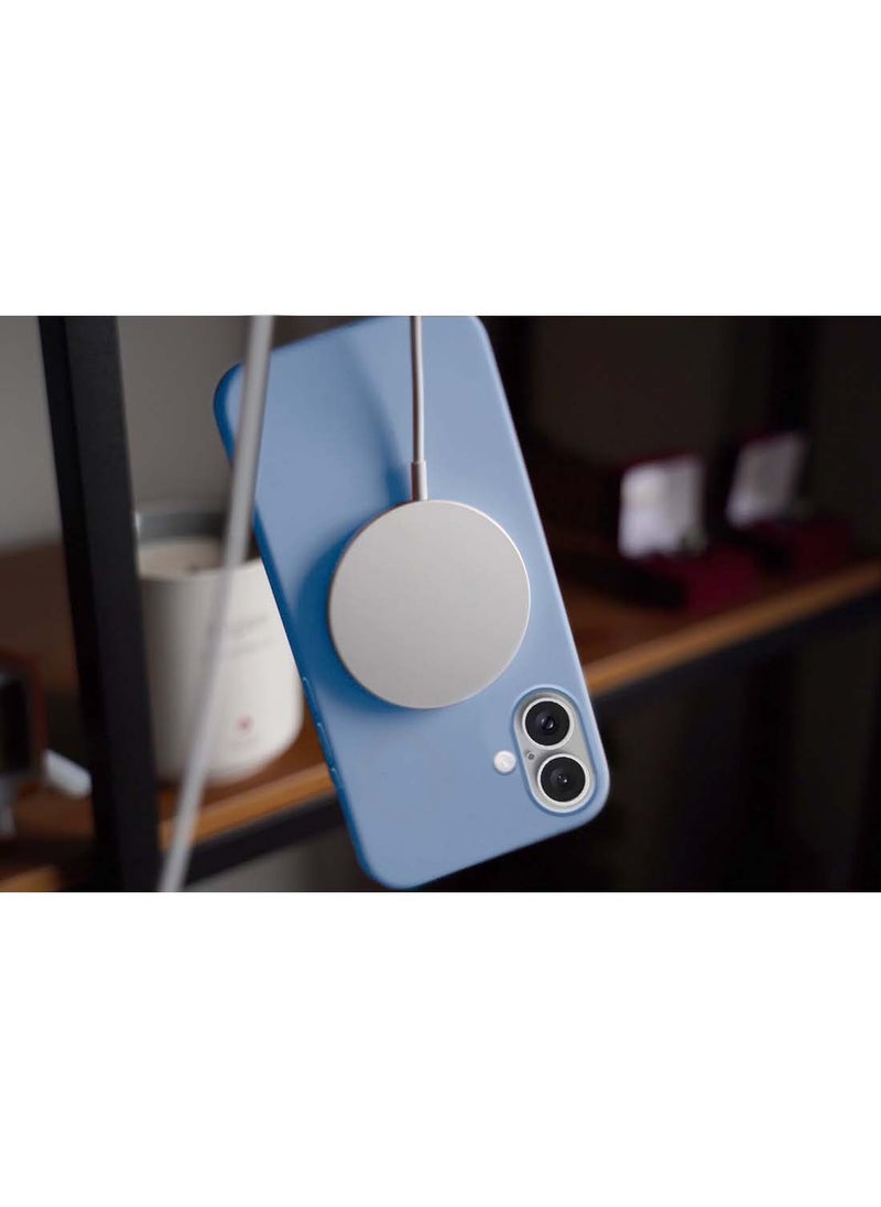 Wtech - Apple iPhone 16 2024 Premium Soft Liquid Silicone Case Cover - Winter Blue - Image 1