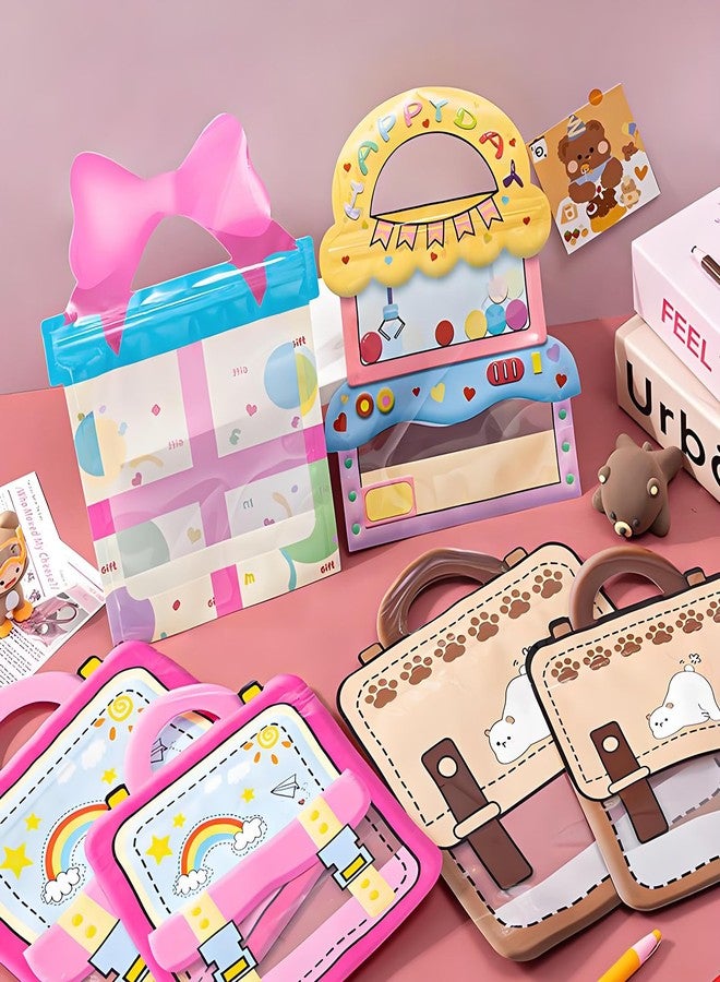 NEGEMEL 25 عبوة أكياس بسحاب مميزة لملفات تعريف الارتباط مع روابط ملتوية أكياس سيلوفان شفافة للحلويات، والحلويات، والوجبات الخفيفة - مثالية للخبز، والحفلات، وتغليف الهدايا (هدية) - Image 4