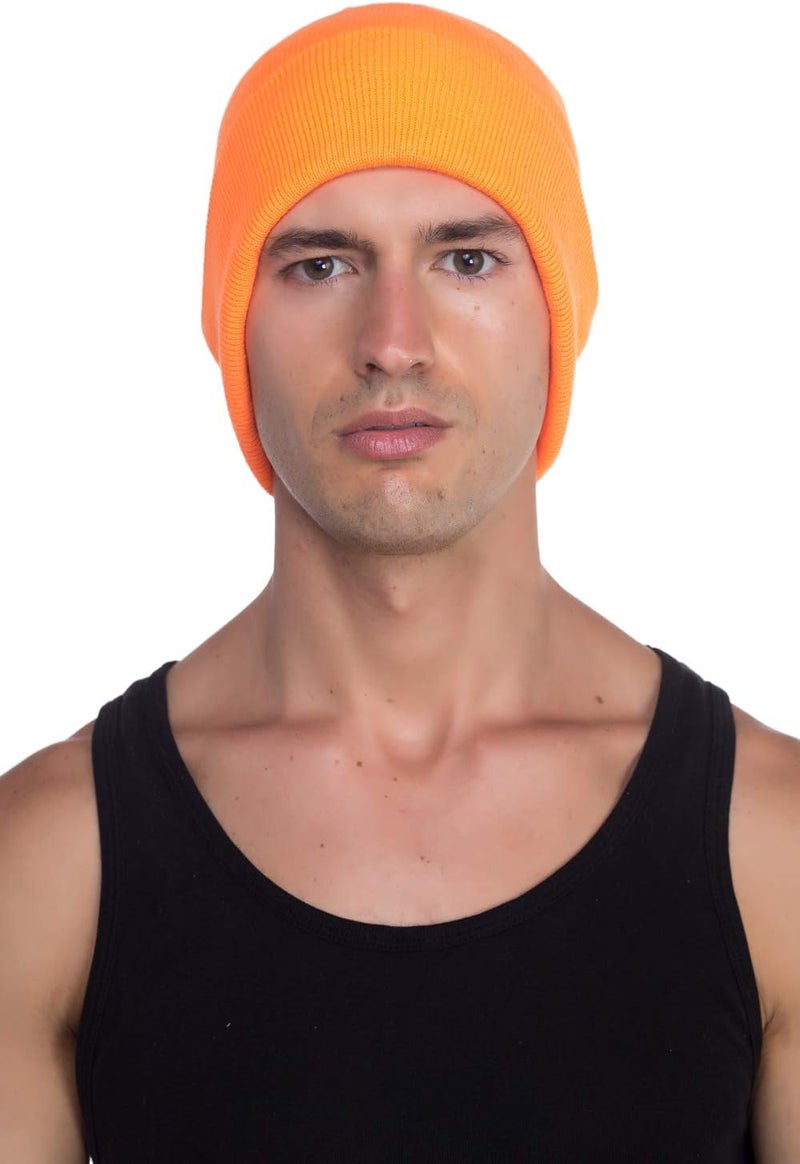 Top Level Beanie Men Women - Unisex Cuffed Plain Skull Knit Hat Cap - Image 4