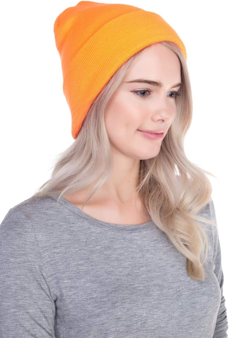 Top Level Beanie Men Women - Unisex Cuffed Plain Skull Knit Hat Cap - Image 3