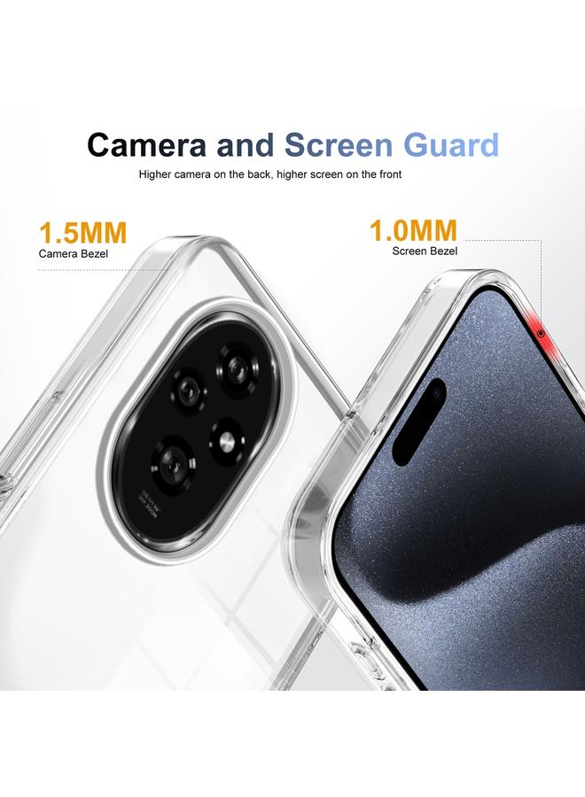 زبون جراب هاتف Honor 200 هجين من مادة TPU ومضاد للانزلاق من الأكريليك الشفاف - Image 2