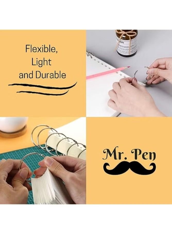 60 Pcs Book Rings, Binder Rings 0.8 Inch, O Rings for Flashcards Loose, Metal Rings for Index Cards, Silver Loose Leaf Binder Rings for Paper, School, Home or Office - Image 5