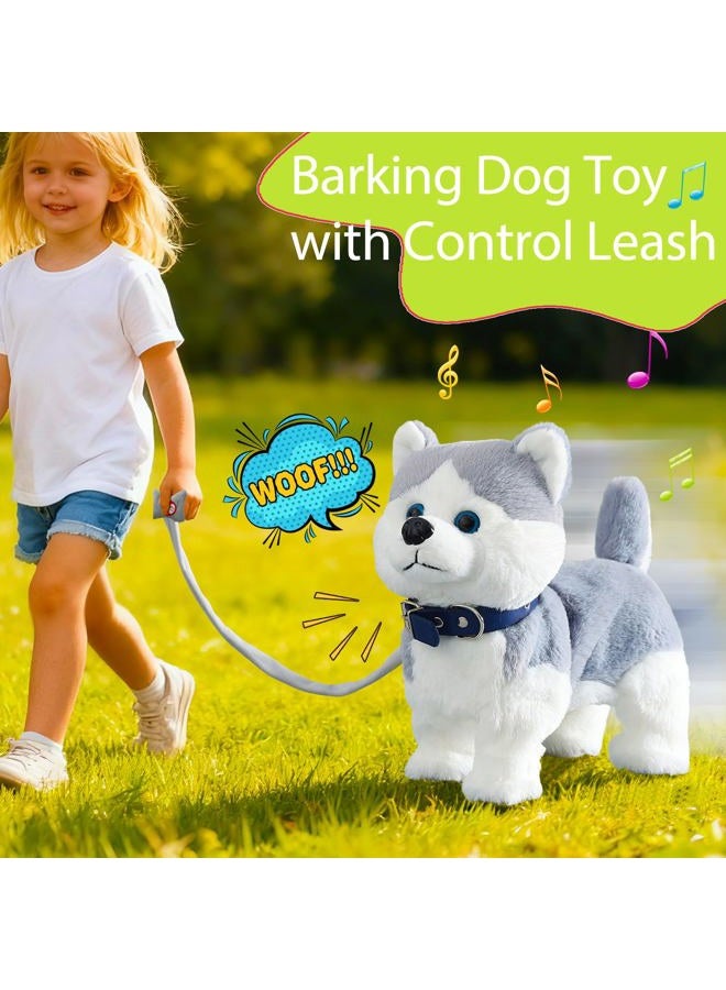 HCdoujoy Husky Walking Barking Toy, Musical Singing Dancing Puppy, Volume Control Interactive, Wagging Tail Shaking Head, Robot Dog Plush Stuffed Animal for Kid - Image 3