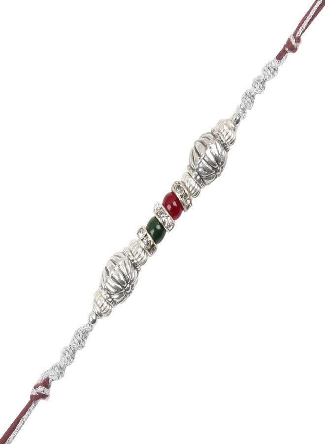 RELBEES Multicolor Combo of 4 Rakhi Set/Rakhi for brother/for Men/Brother/Bhaiya With Roli Chawal Best Wishes - Image 5