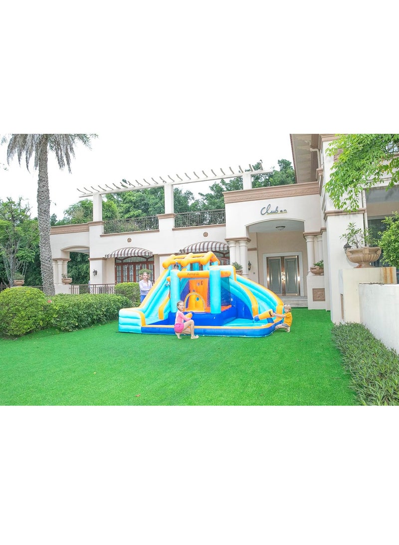 MONOGUE Inflatable Twin Water Slide for Kids Outdoor Double Splash Kids water slide castle park - Image 1