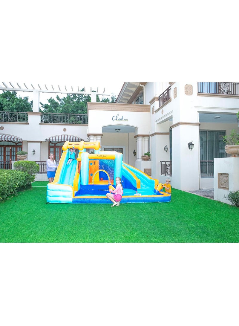 MONOGUE Inflatable Twin Water Slide for Kids Outdoor Double Splash Kids water slide castle park - Image 4