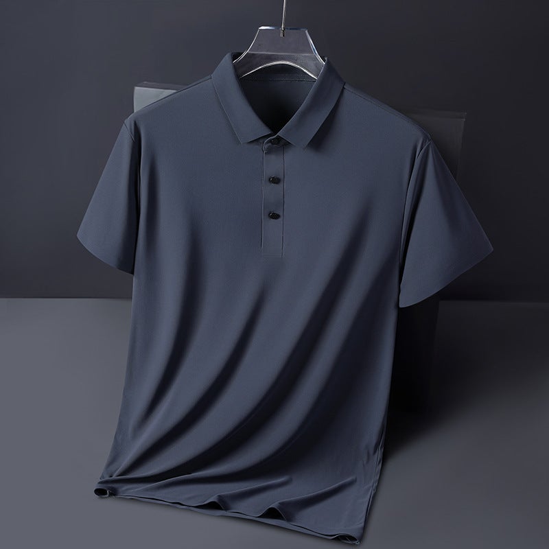 Mens Short-sleeved T-shirt Spring 2023 New Loose T-shirt Dark gray  - Image 1