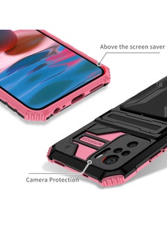 RICOONLINE Shockproof Protective Case Cover for Redmi Note 10 4G/Note 10S Pink  - Image 4