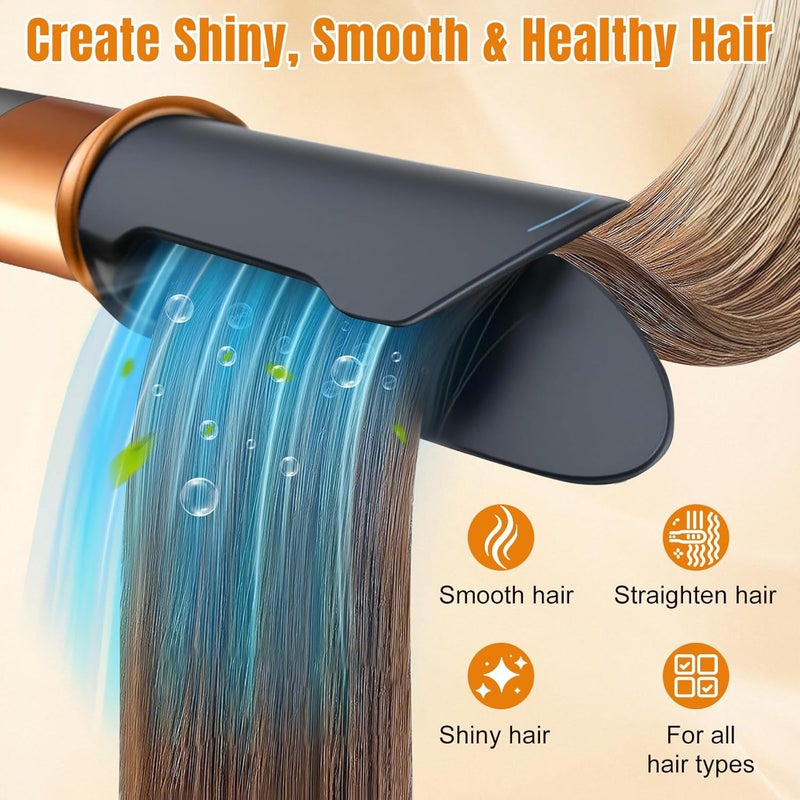Chuancheng Curling Iron Straightener Nozzle for Dy-son Airwrap HS01 HS05 HS08, Straightening Nozzle Straightens and Combs Hair with Airflow Only (Gold) - Image 5