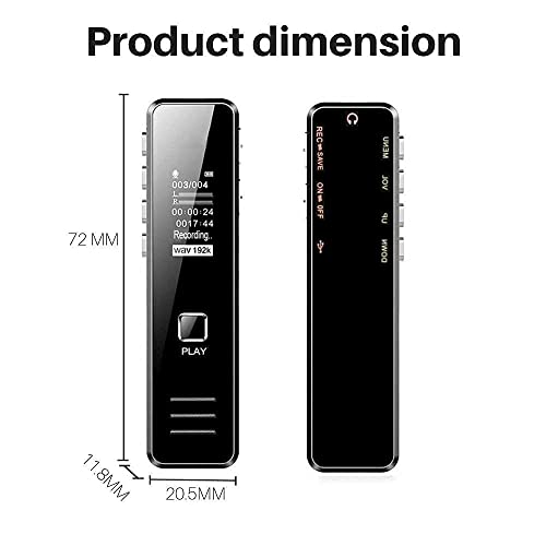 Technoview Digital Voice Recorder Audio Mini Dictaphone + MP3 Player USB Flash Drive TF Card (SD Card not Included) (L.C.D Display) - Image 2