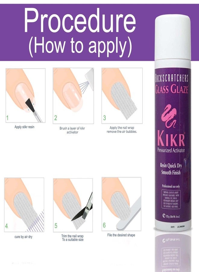 BACKSCRATCHERS - Kikr Activator - Fiberglass Or Silk Wrap Nail Extension Glue - 6 Oz - Image 4