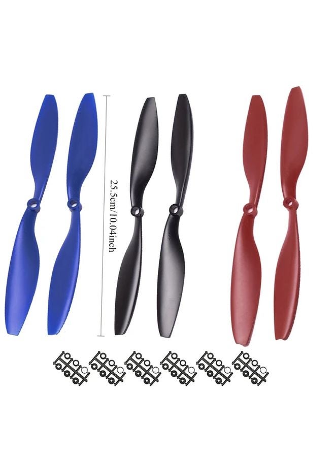 12Pcs 1045 3 Blade Propellers For F450 F550 S500 Quadcopter Durable Plastic Metal - Image 3