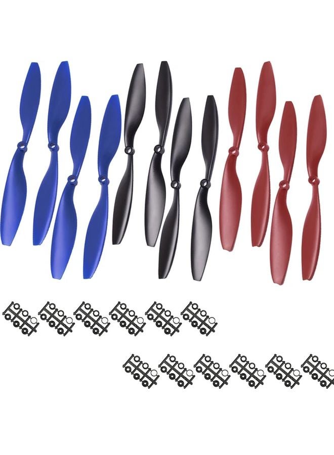 12Pcs 1045 3 Blade Propellers For F450 F550 S500 Quadcopter Durable Plastic Metal - Image 1