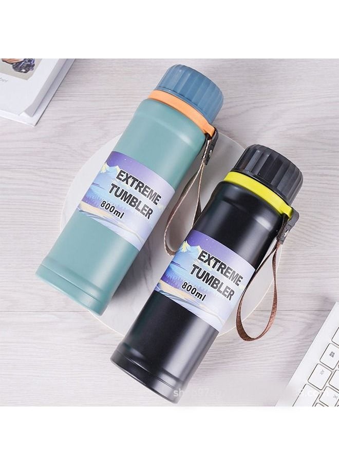 Generic - Daily Water Bottle with Measurements Daily Water Bottle Measured Drink Bottle All Day Water Tracker Bottle Leak ProoF Drink Enough Water black - Image 1