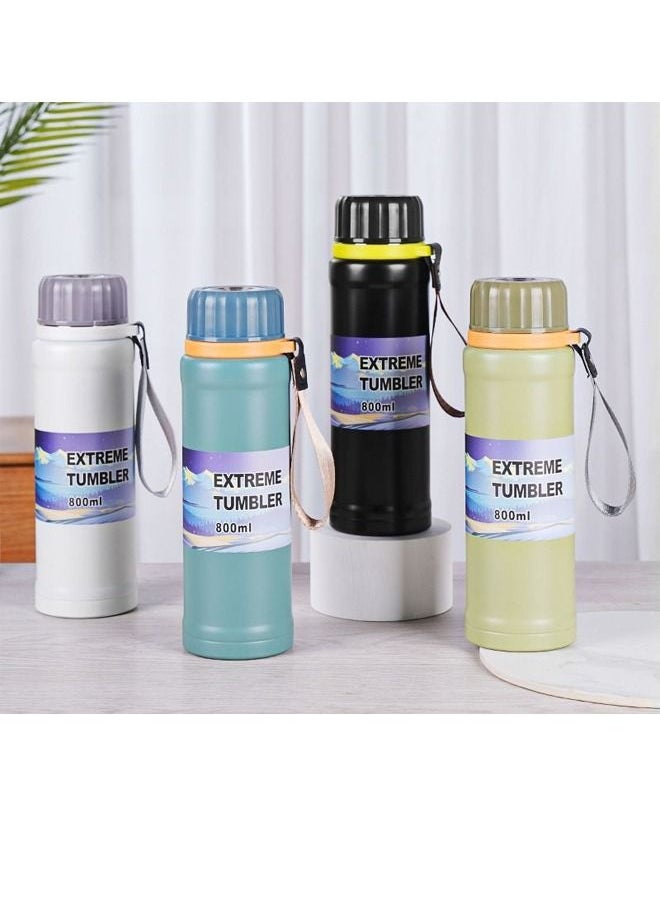 Generic - Daily Water Bottle with Measurements Daily Water Bottle Measured Drink Bottle All Day Water Tracker Bottle Leak ProoF Drink Enough Water black - Image 1