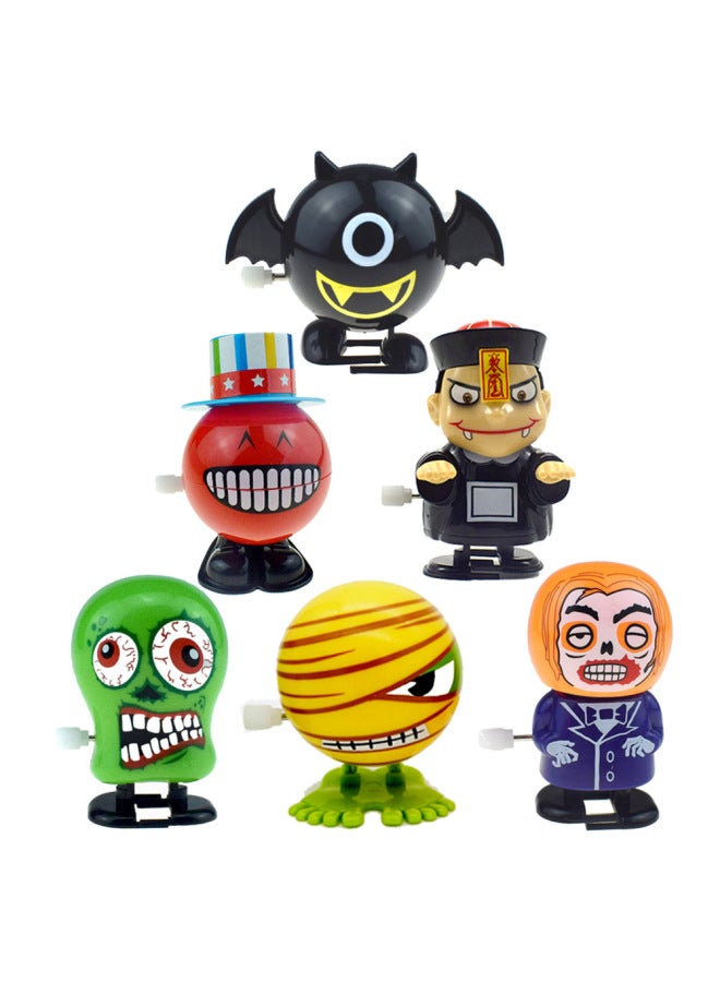 Loquat Clockwork Toy Gift Suit Jumping Teeth Kid Square Head Villain Pumpkin Pirate Toy-Color: 6 P Suit - Image 1