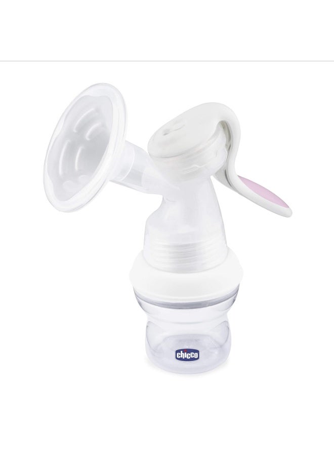 Chicco Natural Feeling Manual Breast Pump for Breastfeeding Mothers| With 2 Phase Technology| Comes with Teat & Storage Cap| Extra Soft Silicone Cup| Easy Grip Handle| Diaphargm Technology| BPA Free - Image 2
