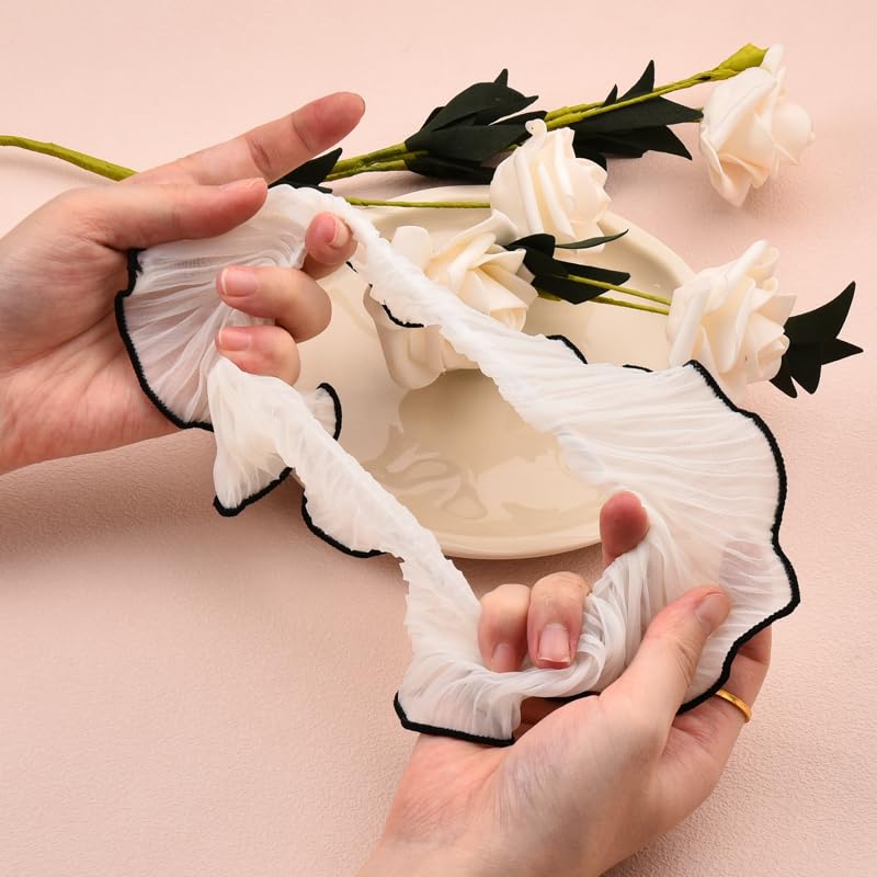 Guqqeuc 4 PCS Large Hair Scrunchies Stain Hair Ties Elastic Jumbo Puffy Hair Scrunchy Hair Ponytail Holders for Women Girls Chiffon Hair Bobbles for Thick Long Hair Accessories for Teen Girls - Image 5