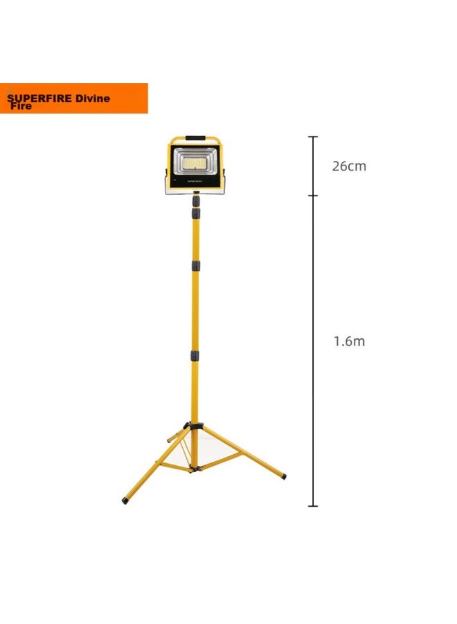 SupFire Tg1 Searchlight Floodlight, Outdoor Construction Emergency Lighting, For Stalls And Camping, 1.6 Meters, Double-Headed, Triangular, Telescopic Stand - Image 4