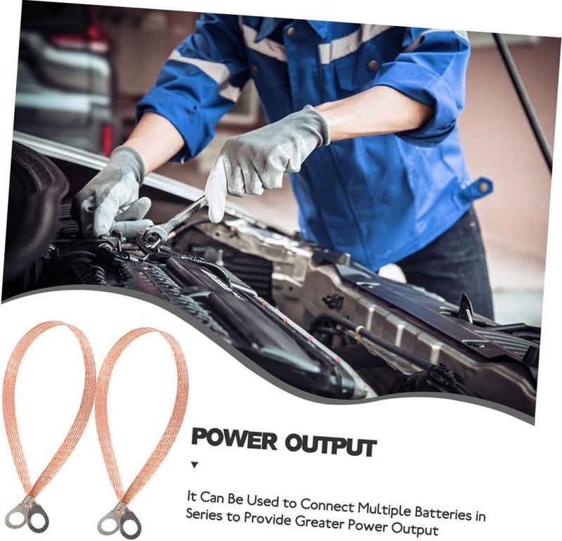 PRETYZOOM 5pcs Automotive Battery Cables Braided Grounding Straps Grounding Braid for Car Cable Automotive - Image 2